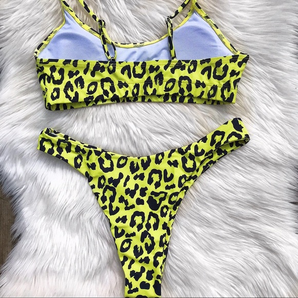 “Tia” Bikini // Yellow Leopard Print - Picture 3 of 4